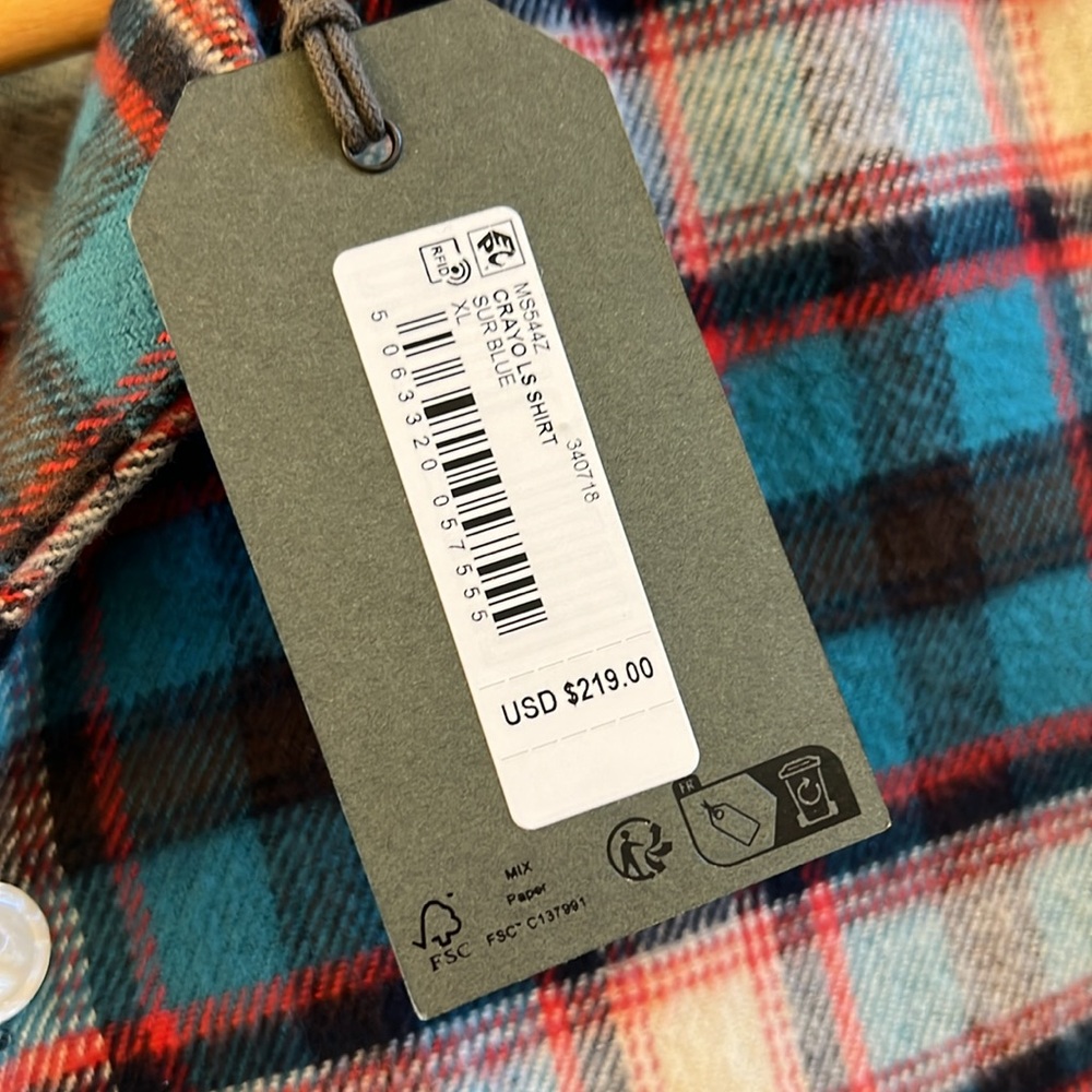 NWT Men’s All Saints Flannel Shirt - Picture 6 of 8